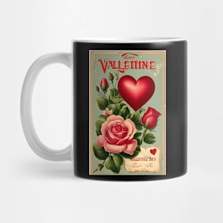 Retro valentine day rose Mug